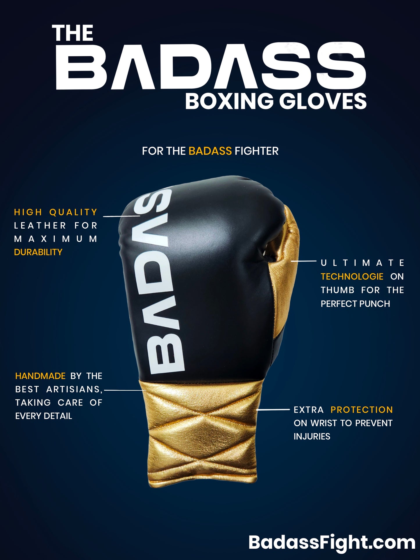 Black Chaoz Badass Boxing Gloves