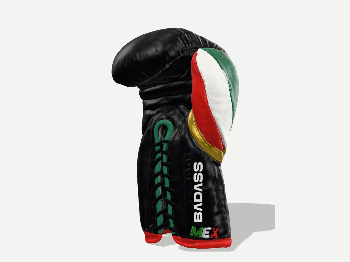 Custom BADASS glove in Mexican tricolor with MEX embroidery
